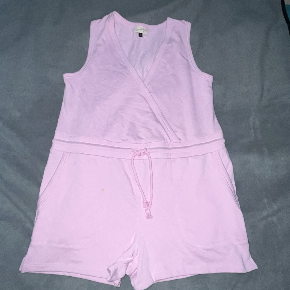 Universal Threads Romper‎ Shorts Sleeveless Pink V-Neck Women's XL Drawstring